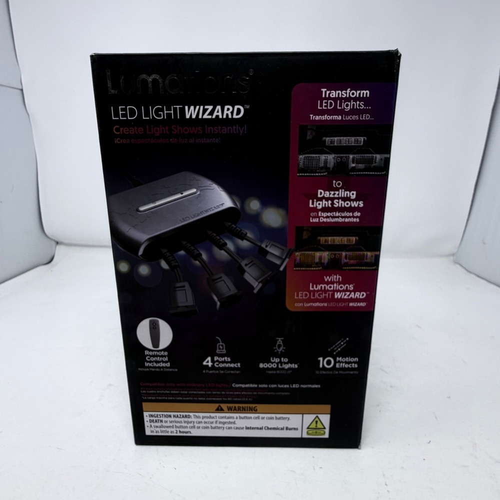 Lumations LED Light Wizard 4 Port Christmas Light Show Controller Remote